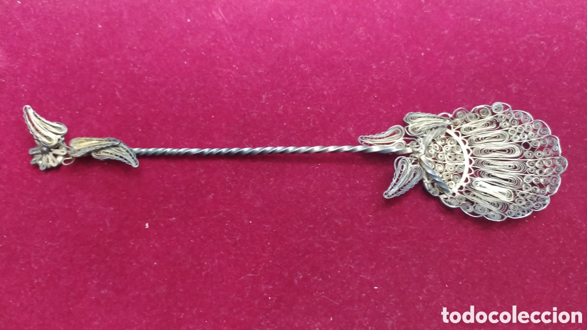 Antig&uuml;edades: Cuchara de plata filigrana - Foto 3