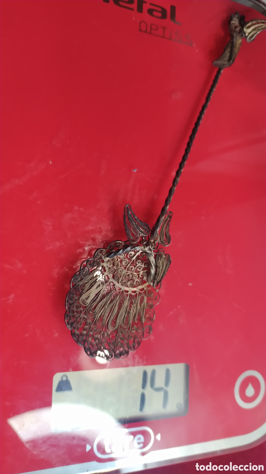 Antig&uuml;edades: Cuchara de plata filigrana - Foto 1