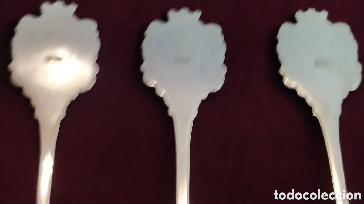 Antig&uuml;edades: Cucharillas de colecci&oacute;n de plata 800 - Foto 2