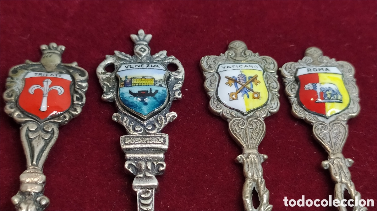 Antig&uuml;edades: Cucharillas de colecci&oacute;n de plata 800 - Foto 4