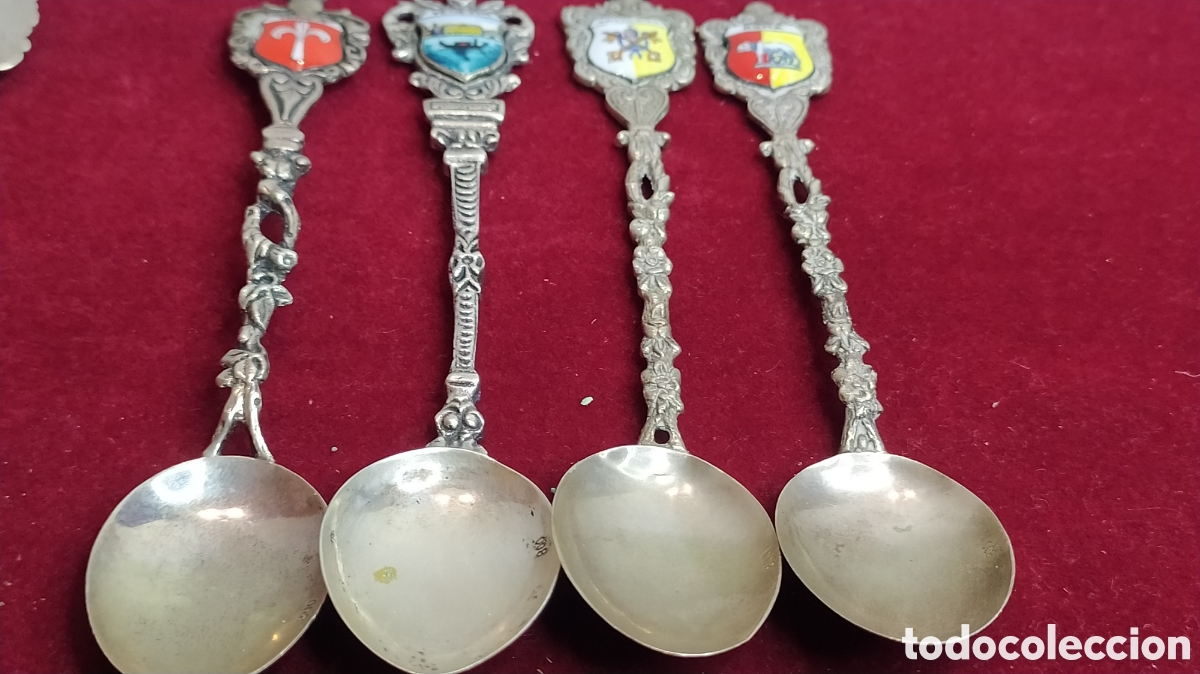 Antig&uuml;edades: Cucharillas de colecci&oacute;n de plata 800 - Foto 1