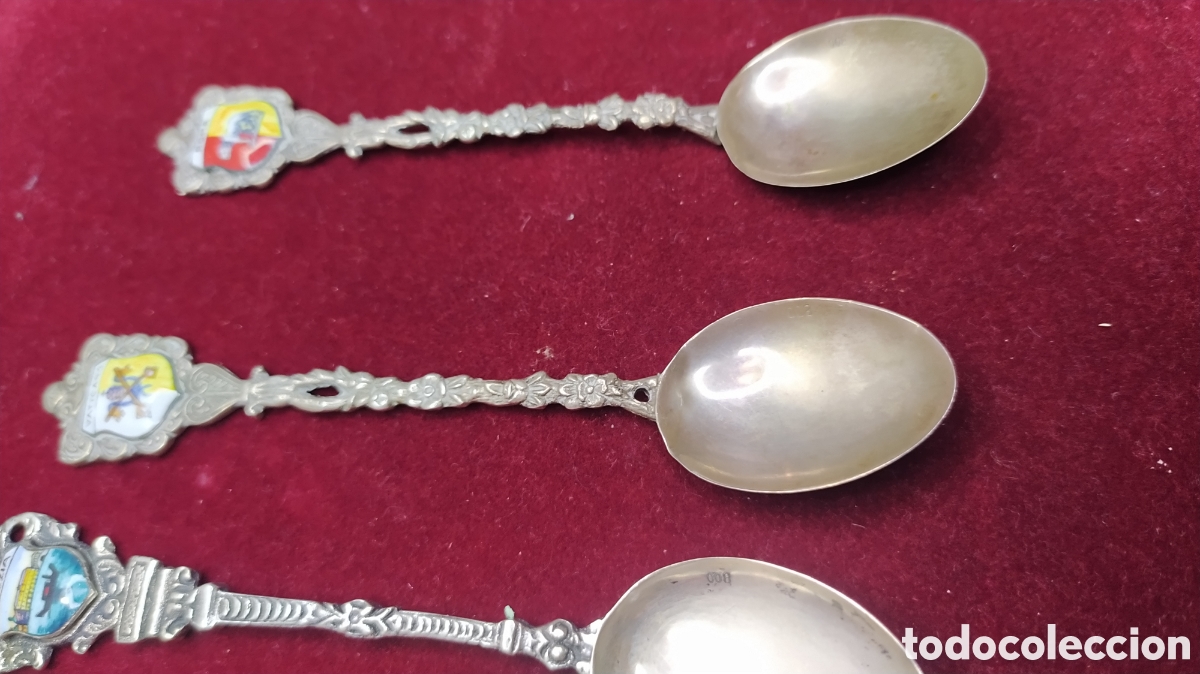 Antig&uuml;edades: Cucharillas de colecci&oacute;n de plata 800 - Foto 7