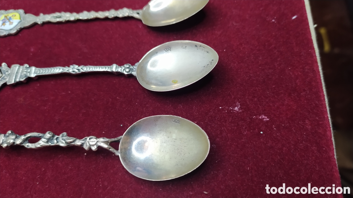 Antig&uuml;edades: Cucharillas de colecci&oacute;n de plata 800 - Foto 8