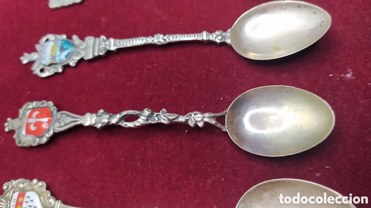 Antig&uuml;edades: Cucharillas de colecci&oacute;n de plata 800 - Foto 9