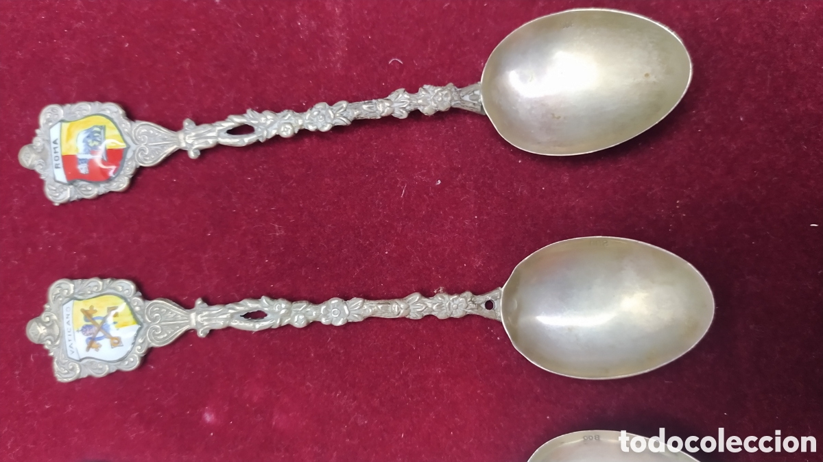 Antig&uuml;edades: Cucharillas de colecci&oacute;n de plata 800 - Foto 10