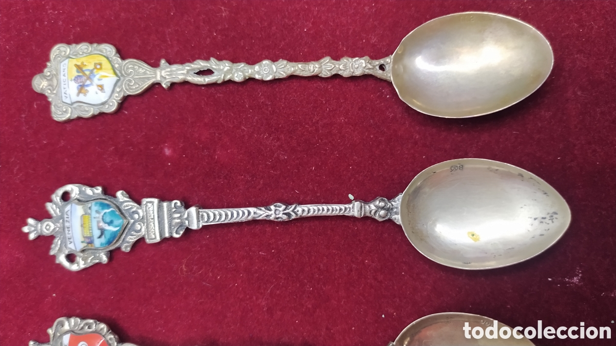 Antig&uuml;edades: Cucharillas de colecci&oacute;n de plata 800 - Foto 11