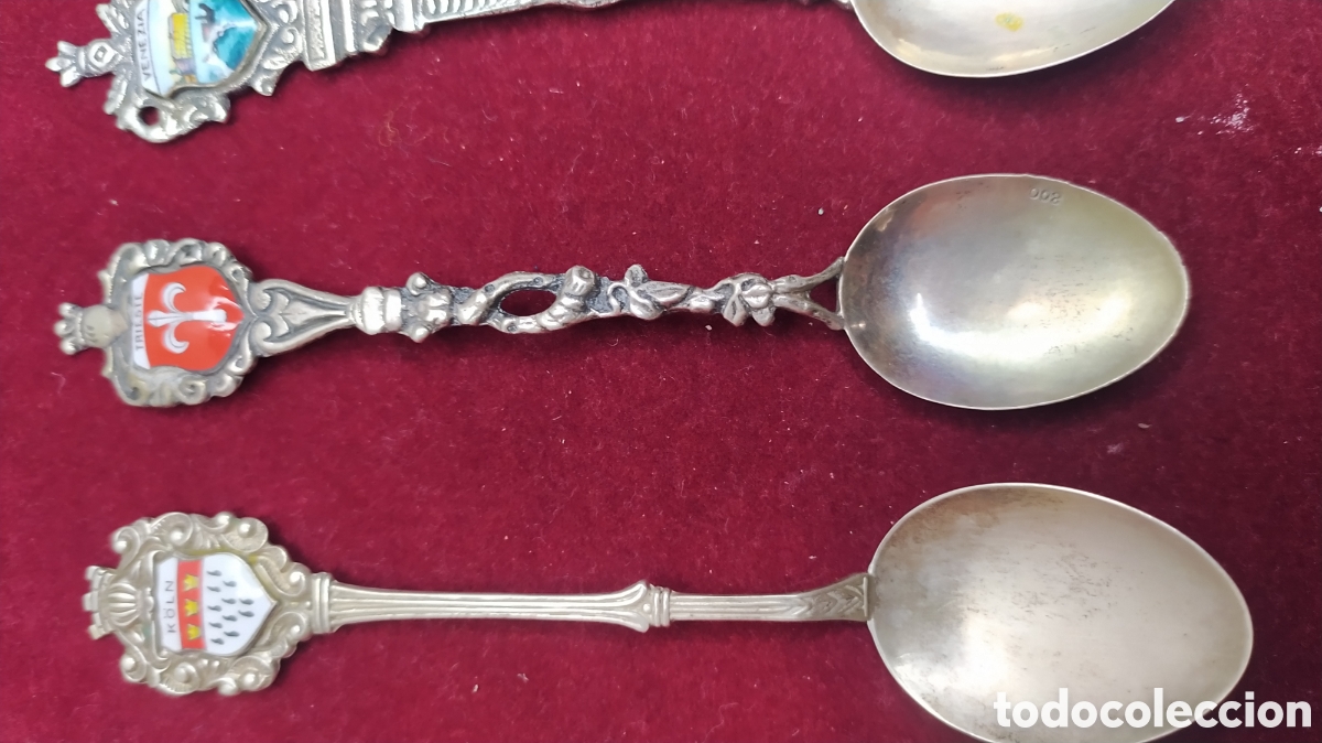 Antig&uuml;edades: Cucharillas de colecci&oacute;n de plata 800 - Foto 12