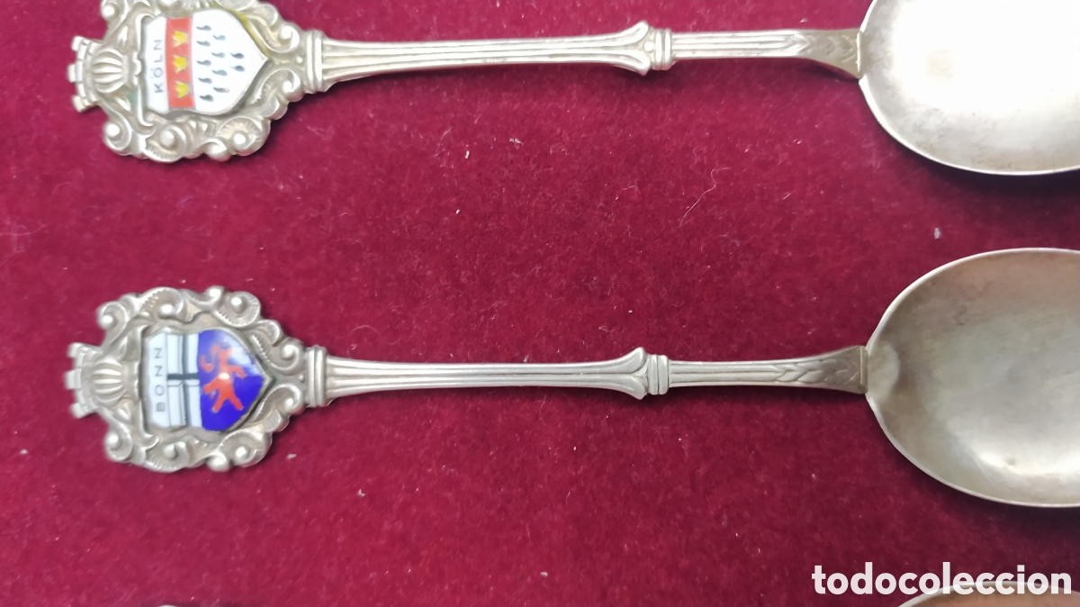 Antig&uuml;edades: Cucharillas de colecci&oacute;n de plata 800 - Foto 13