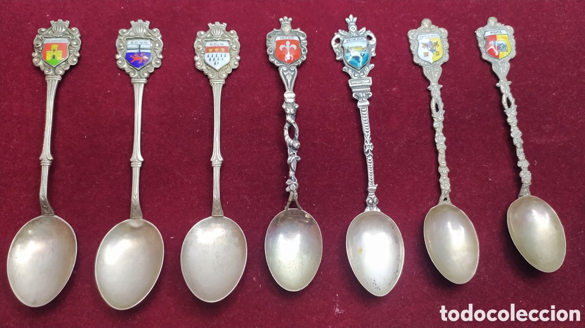 Antig&uuml;edades: Cucharillas de colecci&oacute;n de plata 800 - Foto 16