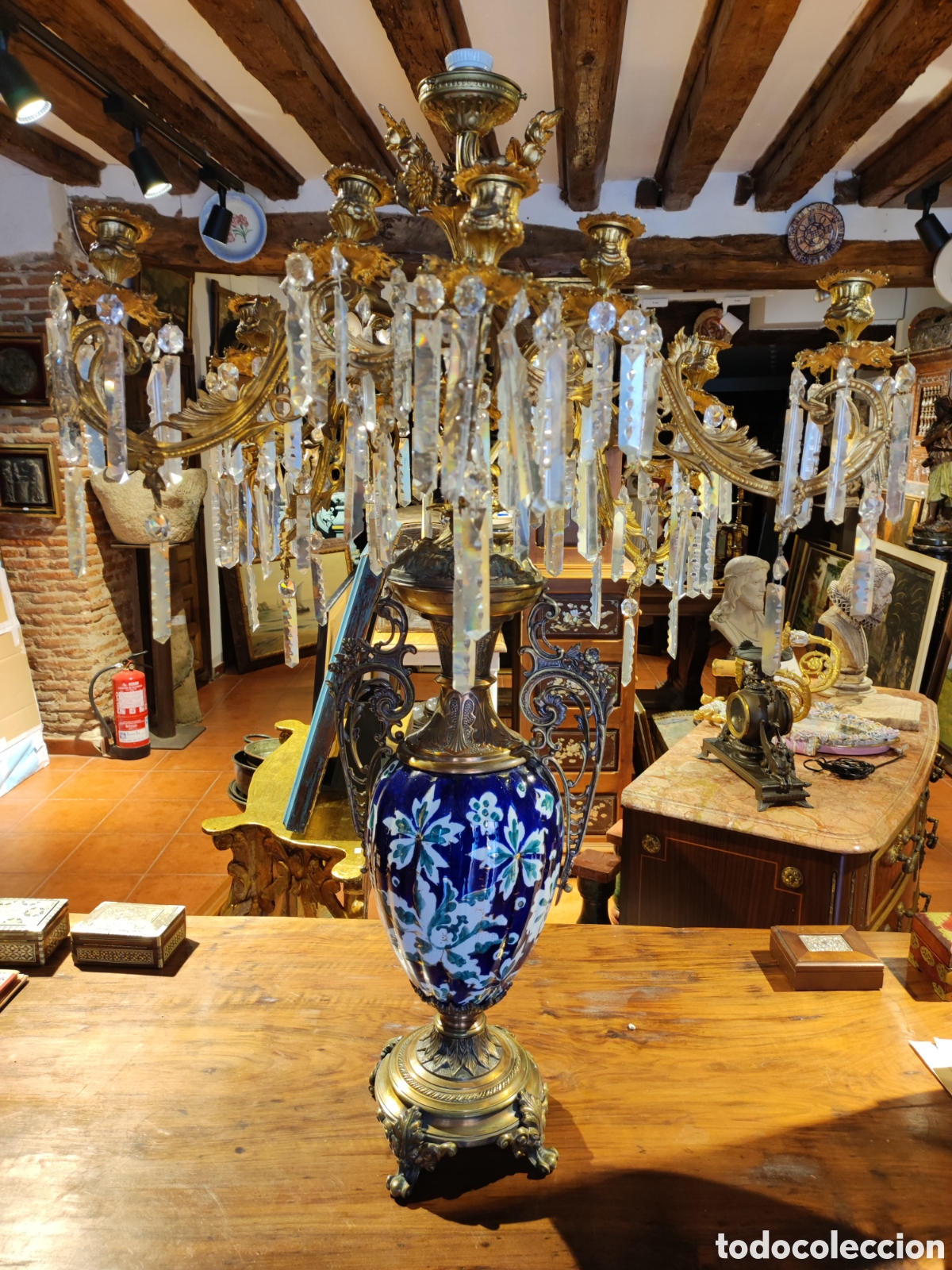 Antig&uuml;edades: Lampara centro de mesa - Foto 1