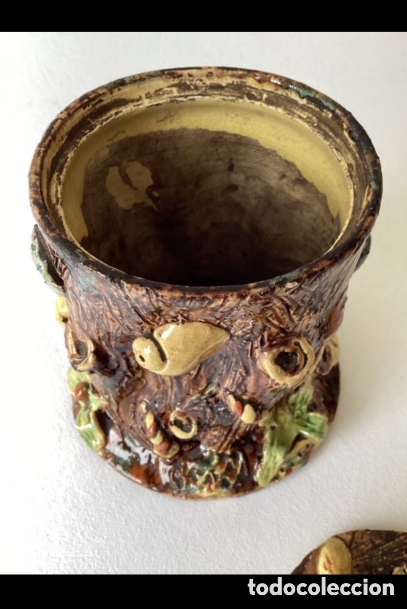 Antig&uuml;edades: Tarro de May&oacute;lica Palissy. S.XIX - Foto 9