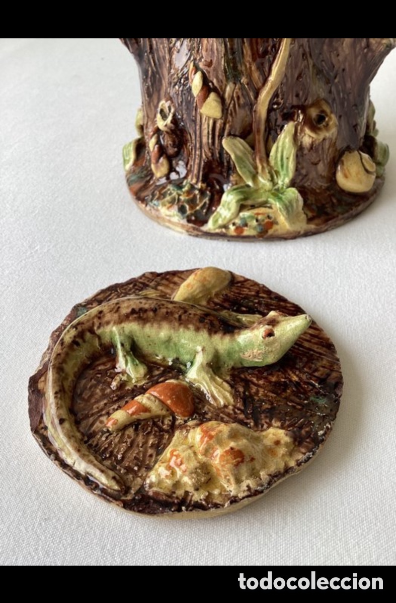 Antig&uuml;edades: Tarro de May&oacute;lica Palissy. S.XIX - Foto 14