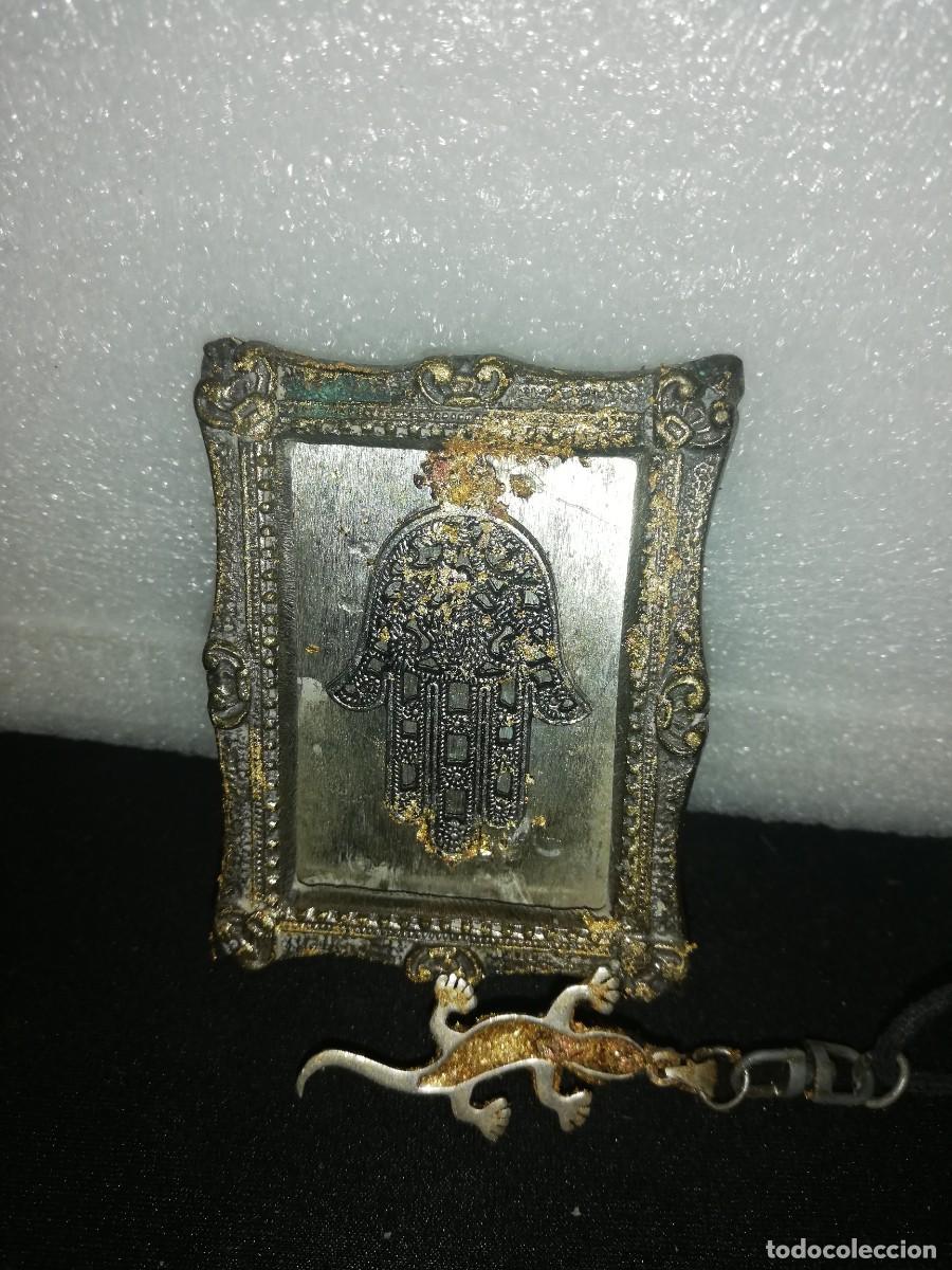 Antig&uuml;edades: marco de plata co mano de fatima - Foto 2