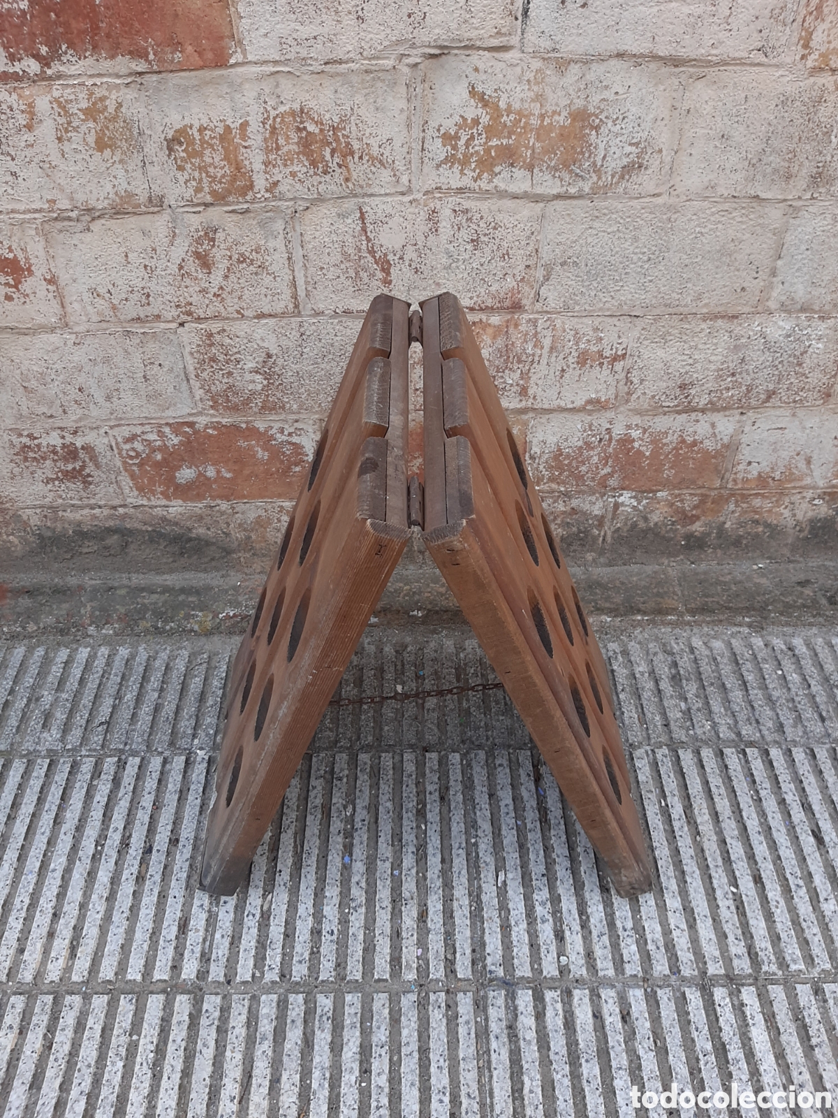 Antig&uuml;edades: Botellero antiguo de madera - Foto 4