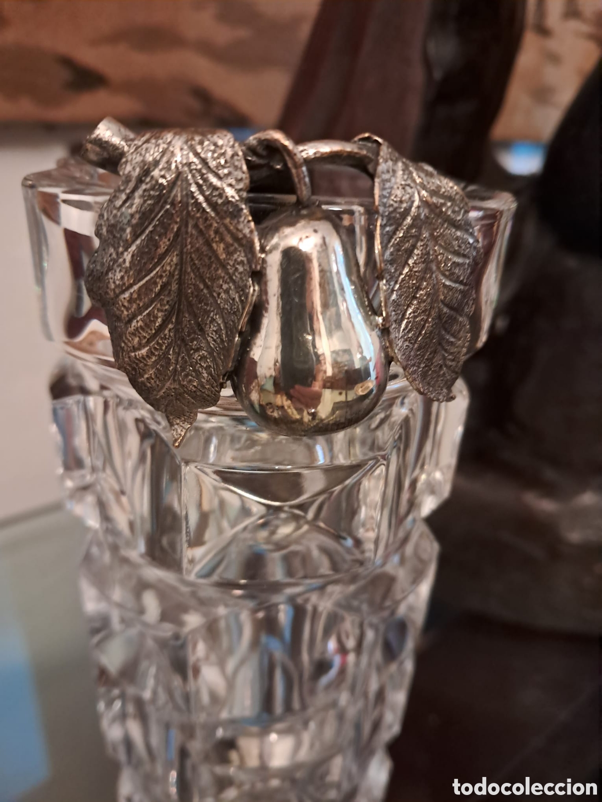 Antig&uuml;edades: Jarron cristal y plata - Foto 4