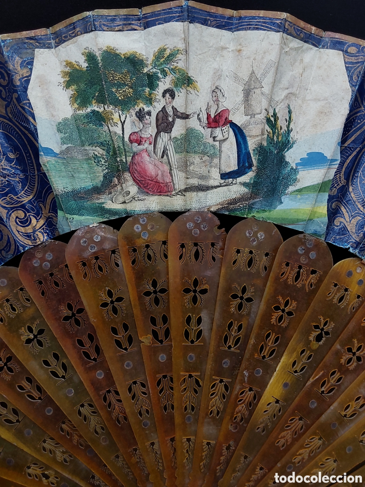 Antig&uuml;edades: Abanico Isabelino SXIX - Foto 2