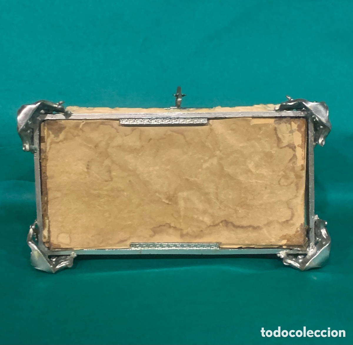 Antig&uuml;edades: Joyero de bronce y caliza. 1850 - Foto 10