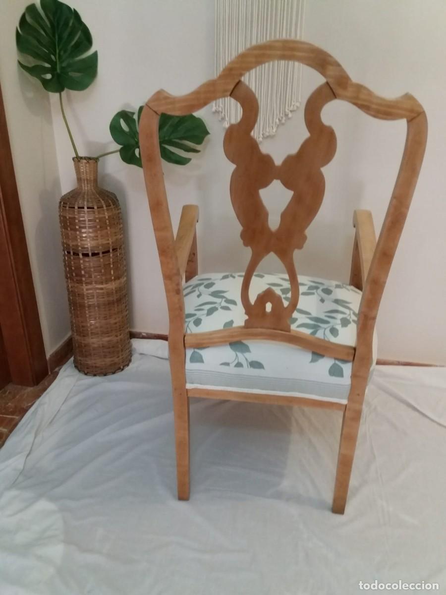 Antig&uuml;edades: Sill&oacute;n de madera maciza - Foto 5