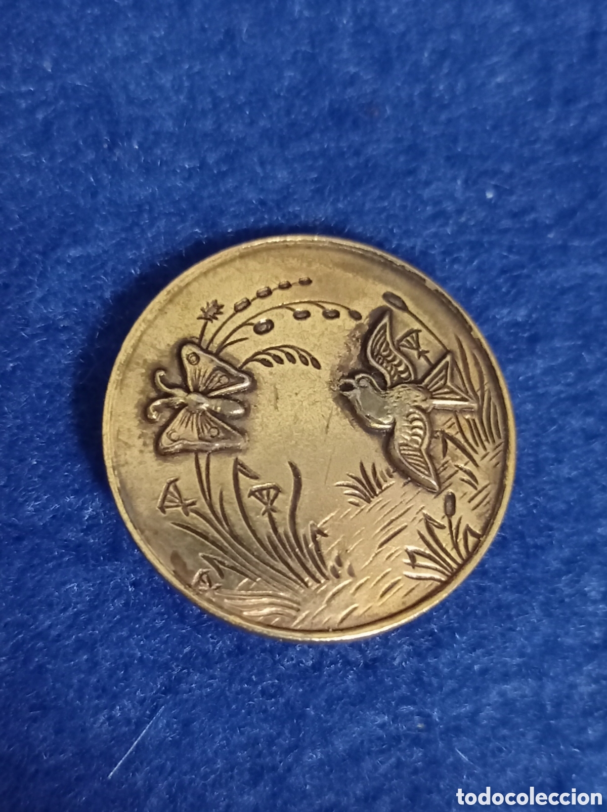 Antig&uuml;edades: ⚜️ANTIGUO BOT&Oacute;N DE BRONCE A&Ntilde;OS 30,40 - Foto 1