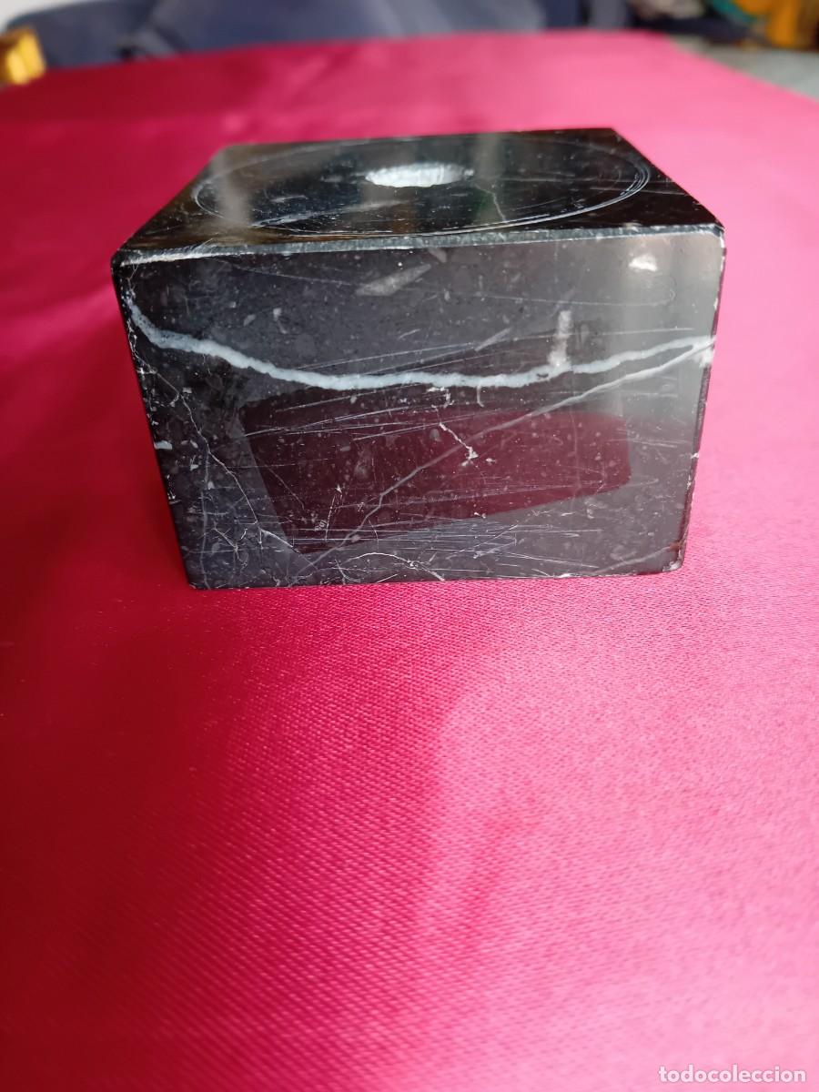 Antig&uuml;edades: Peana de m&aacute;rmol negro veteado - Foto 2
