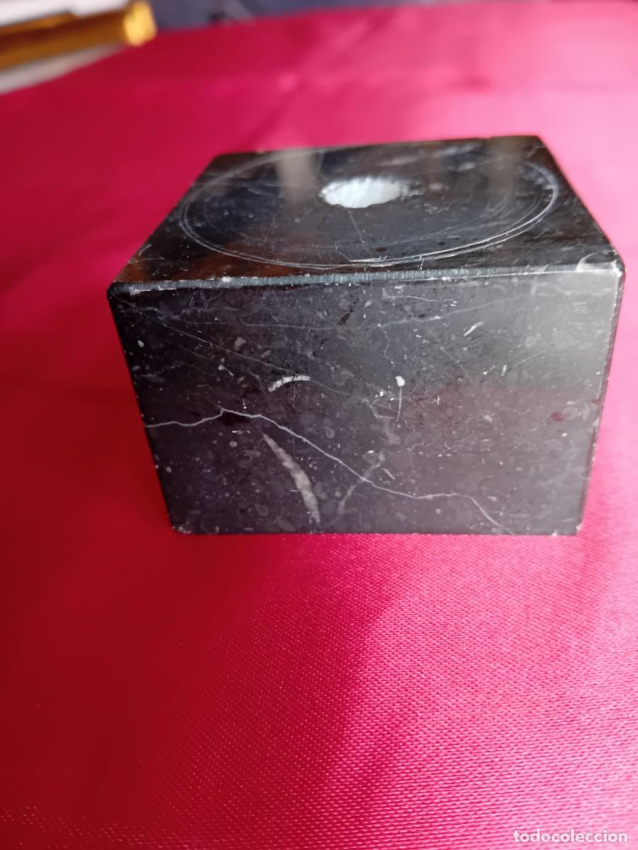 Antig&uuml;edades: Peana de m&aacute;rmol negro veteado - Foto 4