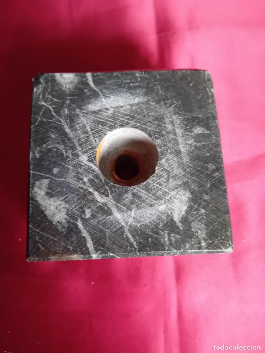 Antig&uuml;edades: Peana de m&aacute;rmol negro veteado - Foto 6