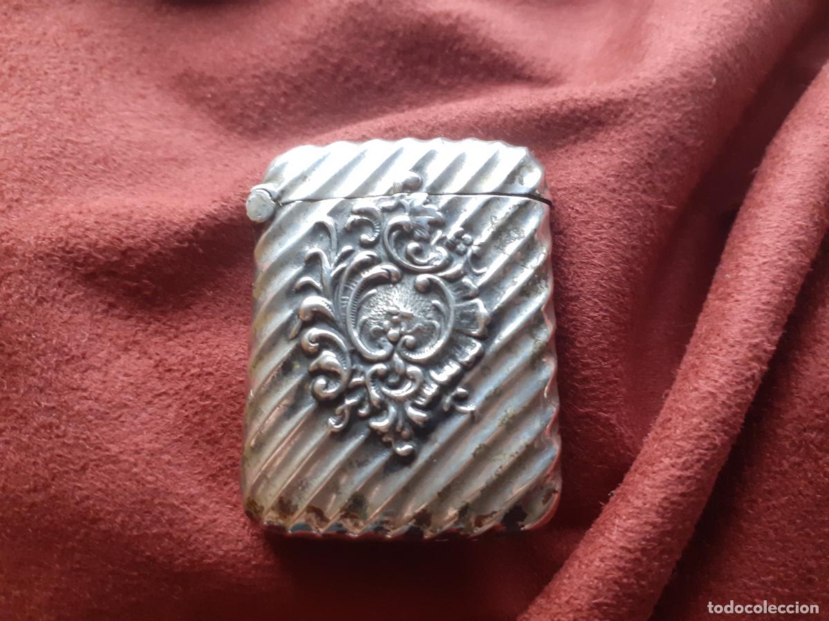 Antig&uuml;edades: Cerillero antiguo de plata - Foto 1