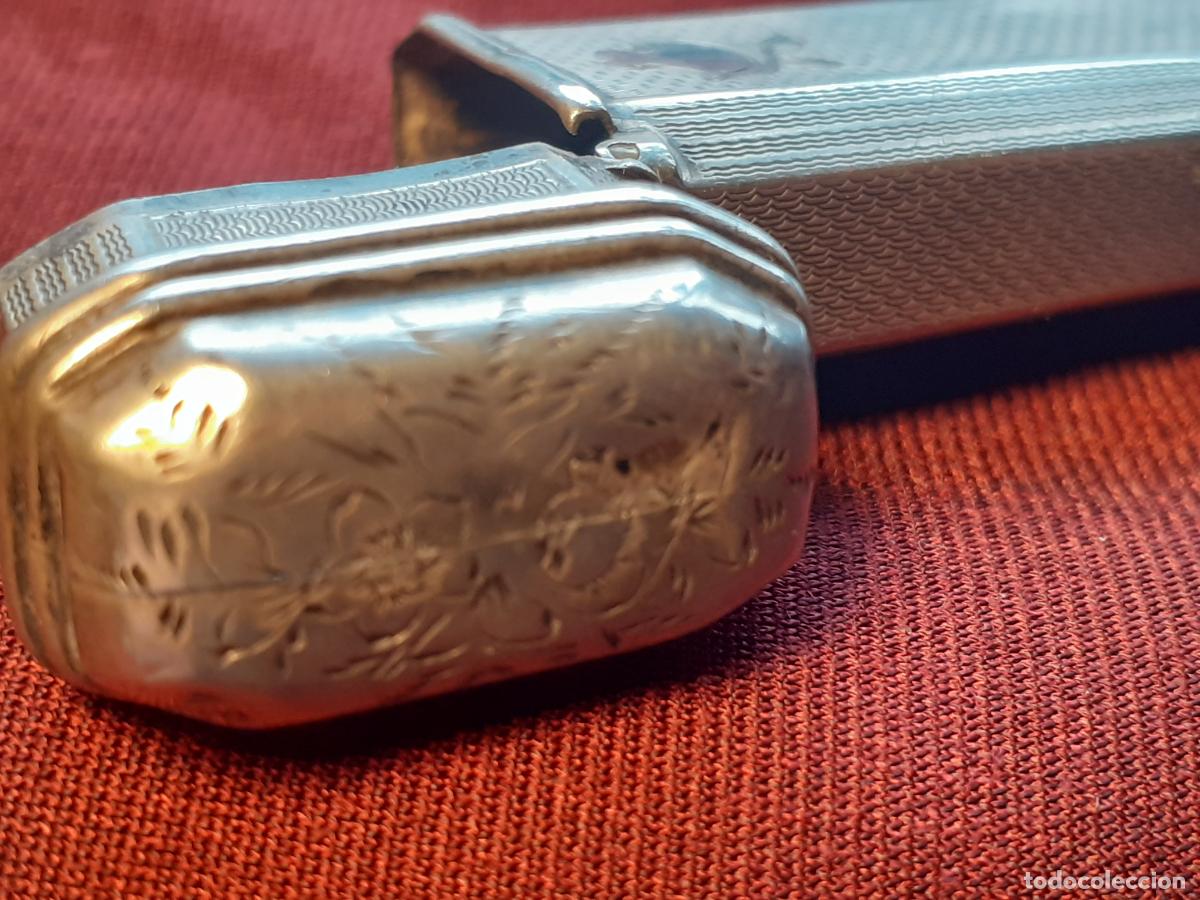 Antig&uuml;edades: Cerillero antiguo plata - Foto 3