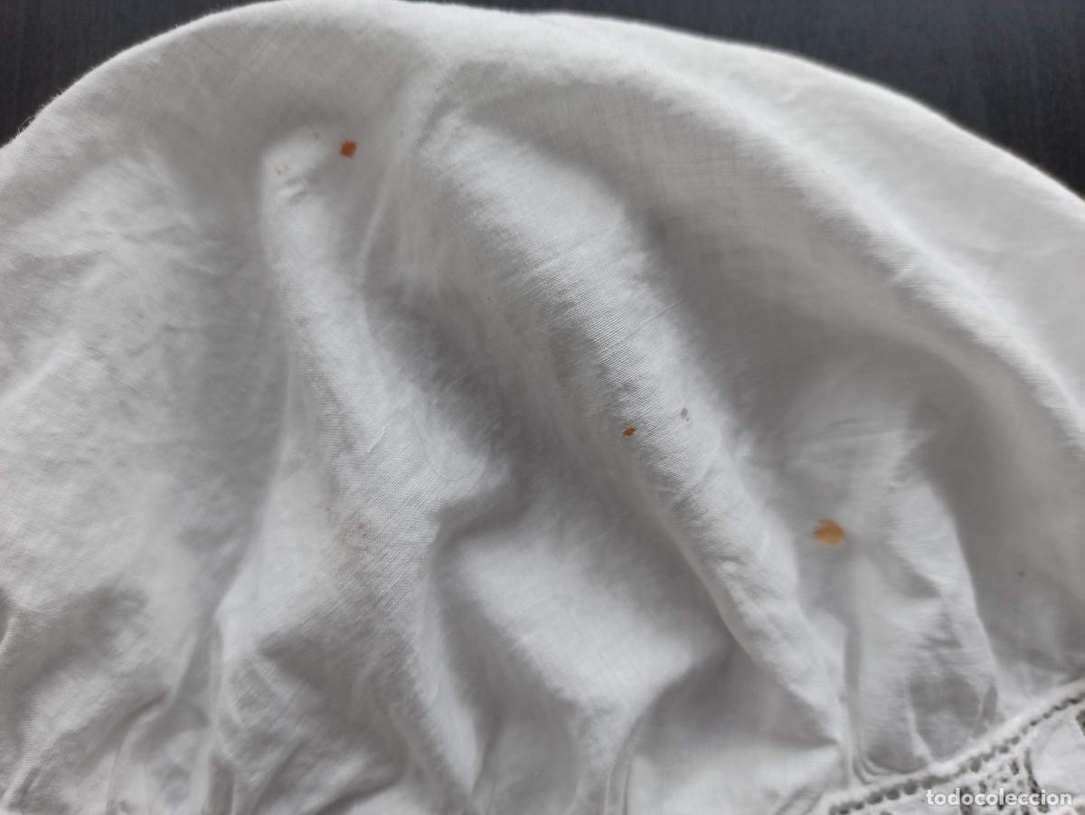 Antig&uuml;edades: Antiguo gorro de algod&oacute;n o lino para dormir - Foto 4