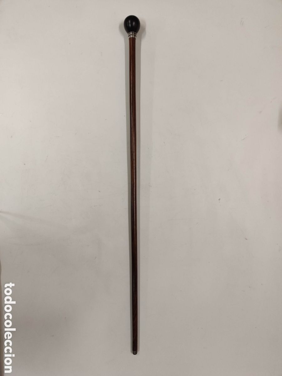 Antig&uuml;edades: Bast&oacute;n Marfl, &Eacute;bano, plata, palisandro - Foto 2