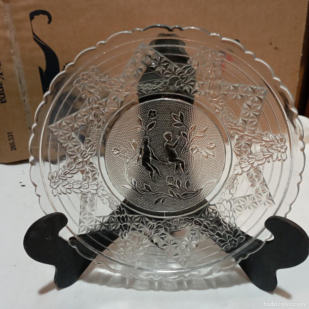 Antig&uuml;edades: plato de cristal tallado - Foto 1