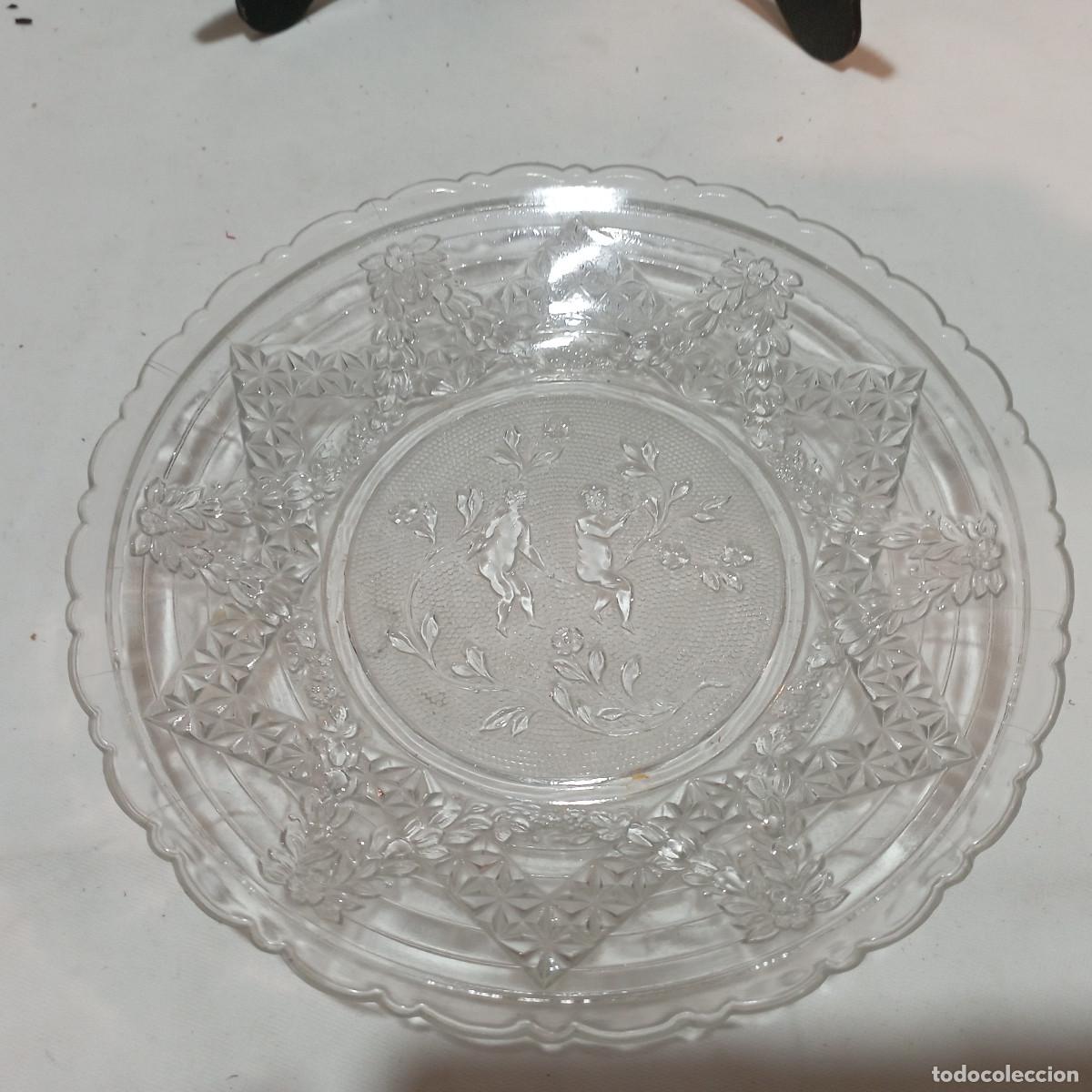 Antig&uuml;edades: plato de cristal tallado - Foto 2