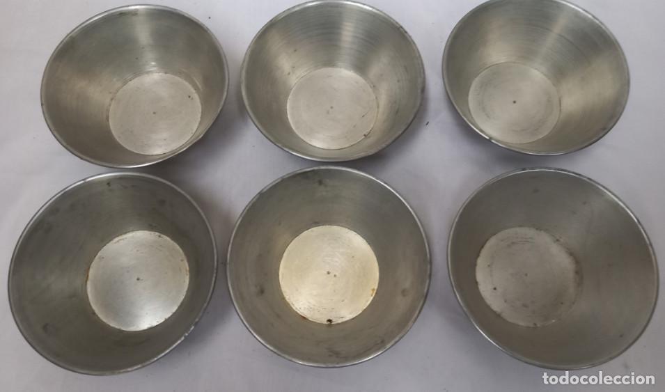 Antig&uuml;edades: JUEGO DE 6 VASOS PARA FLANES - Foto 3