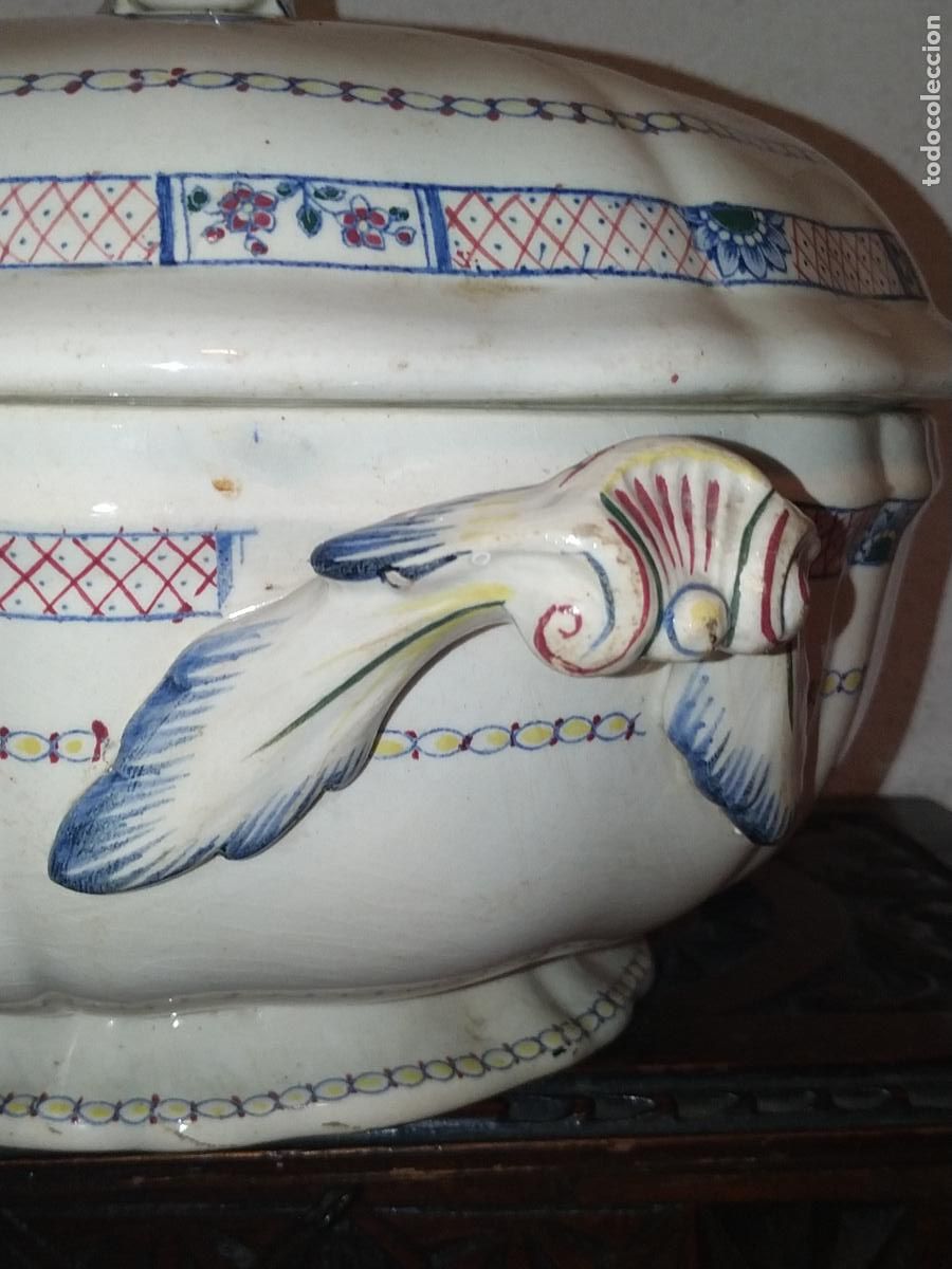 Antig&uuml;edades: Sopera porcelana francesa marca GIEN - Foto 4