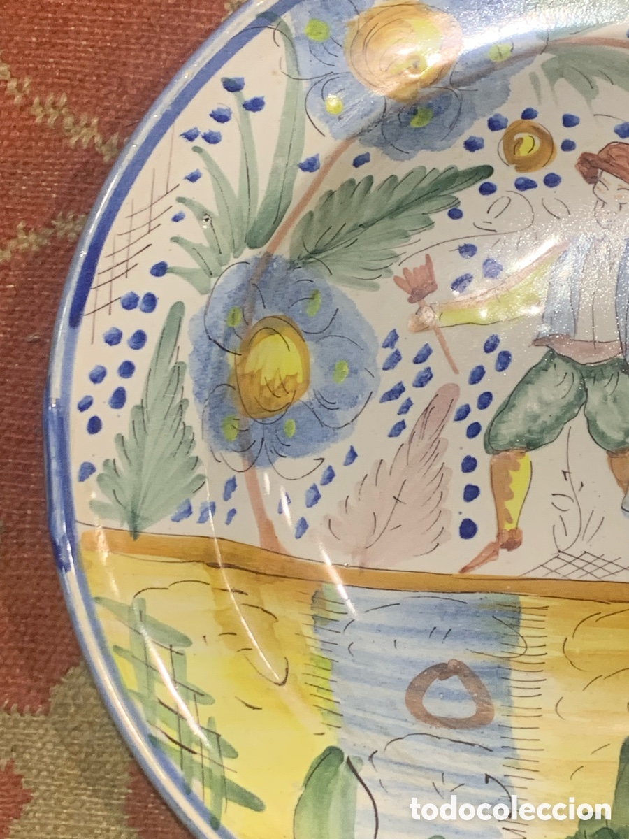 Antig&uuml;edades: Plato de cer&aacute;mica de Manises. - Foto 3