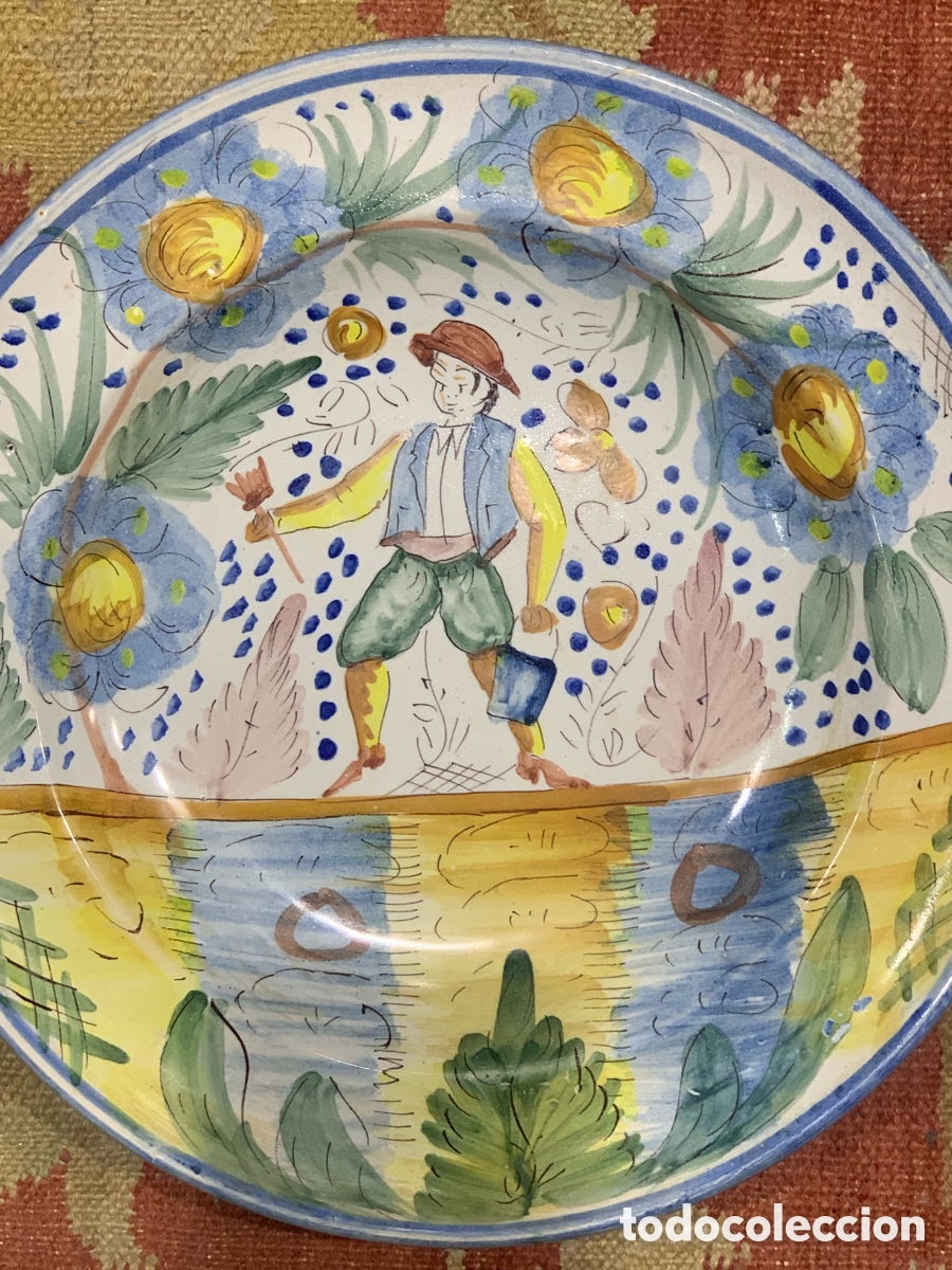 Antig&uuml;edades: Plato de cer&aacute;mica de Manises. - Foto 12