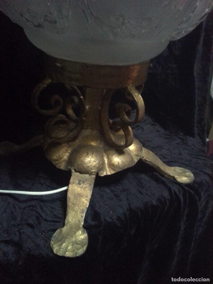 Antig&uuml;edades: Lampara de mesa Antigua. - Foto 4