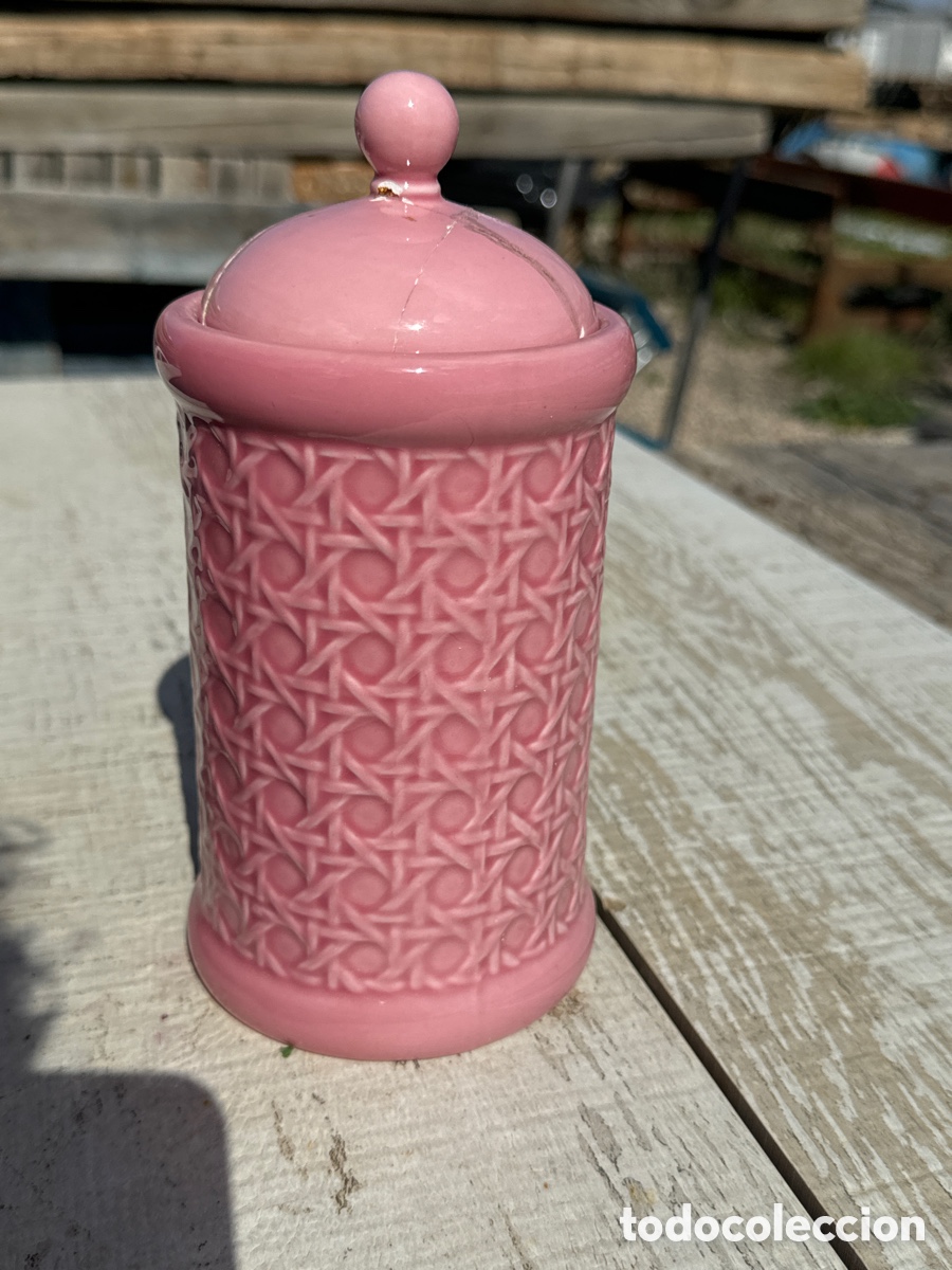 Antig&uuml;edades: Tarro de porcelana sellada rosa - Foto 1
