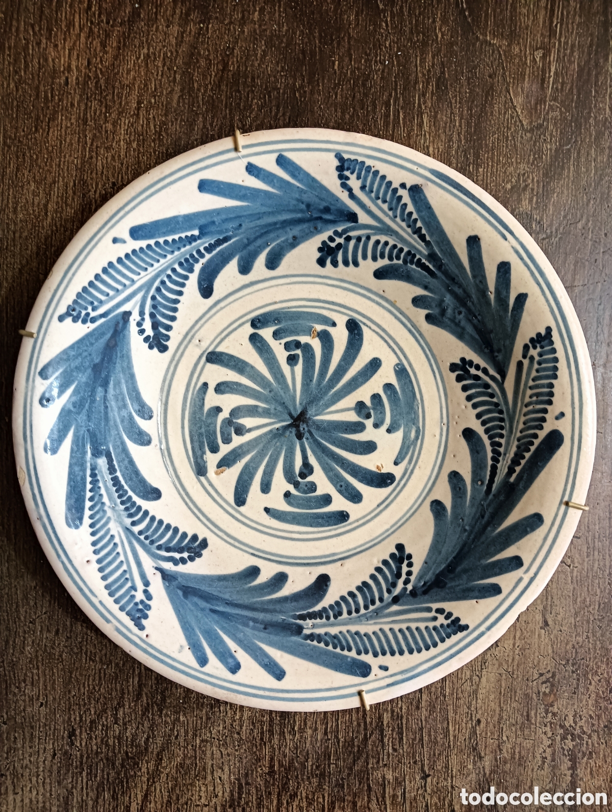 Antig&uuml;edades: Plato antiguo Talavera 1780 - Foto 2