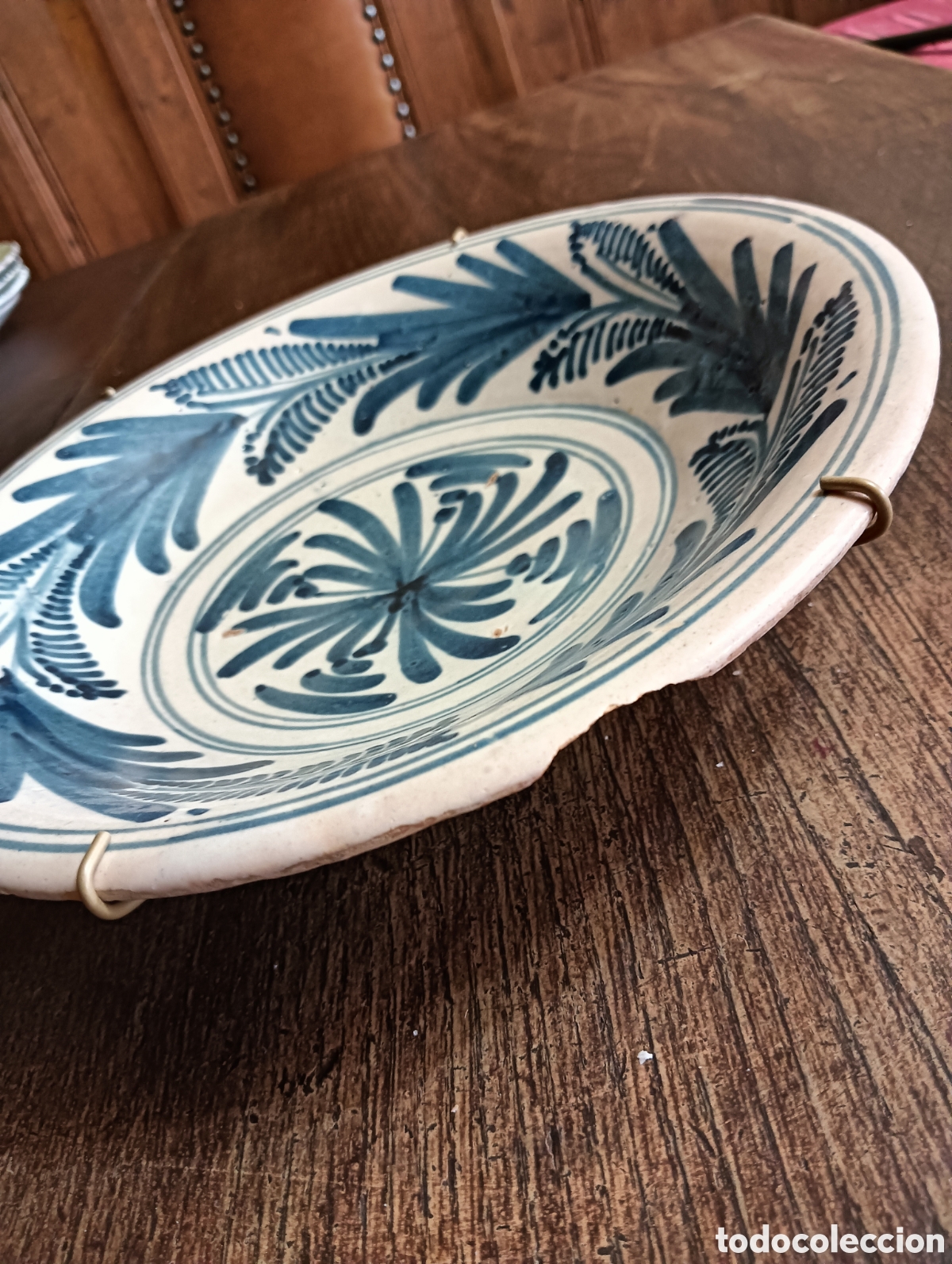 Antig&uuml;edades: Plato antiguo Talavera 1780 - Foto 4