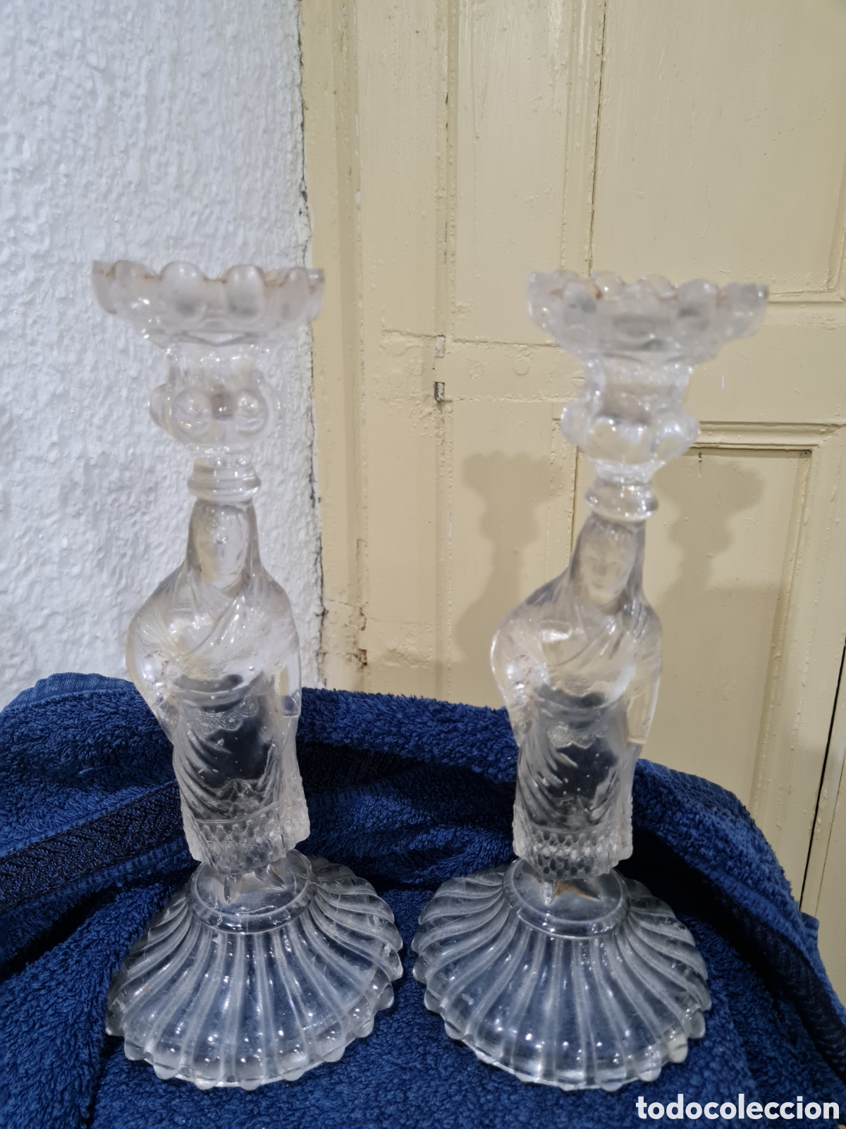 Antig&uuml;edades: Pareja de candelabros antiguos - Foto 6