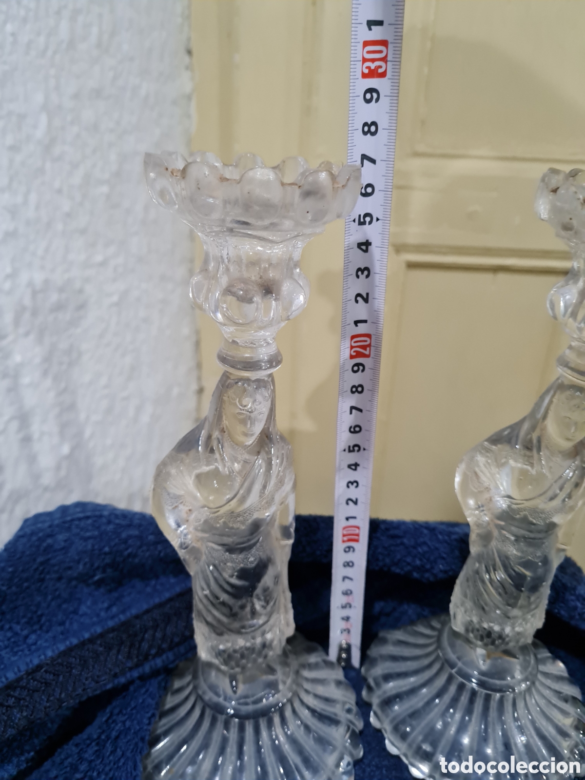 Antig&uuml;edades: Pareja de candelabros antiguos - Foto 7