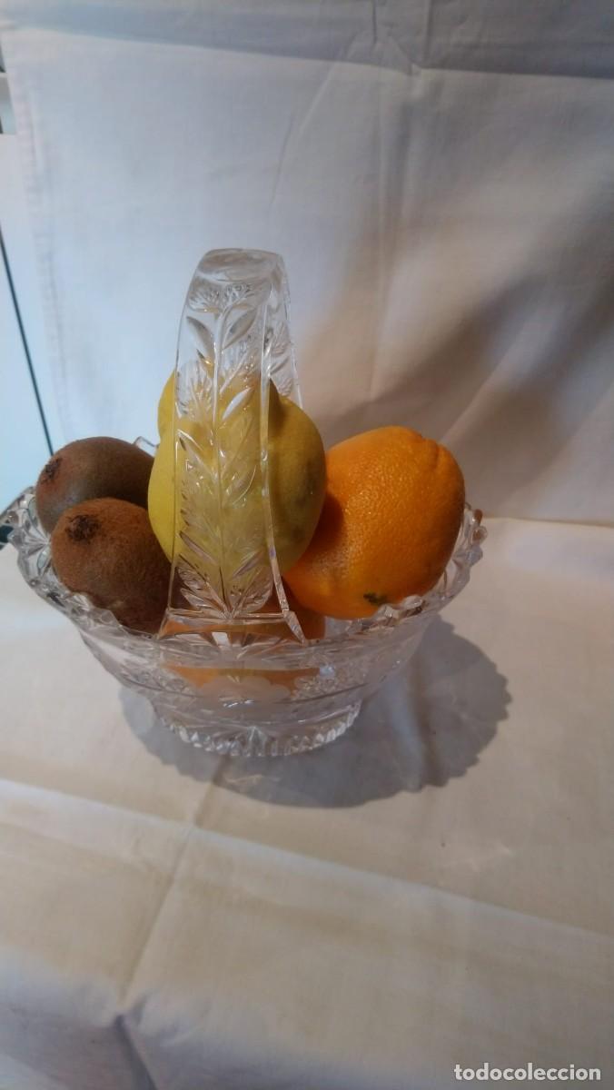Antig&uuml;edades: frutero cristal tallado - Foto 4