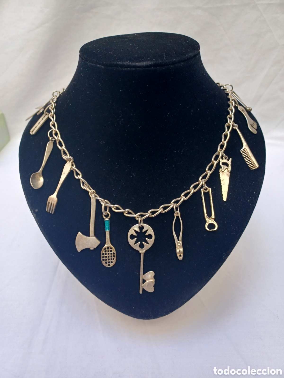 Antig&uuml;edades: Collar de plata. 65 gr. - Foto 4