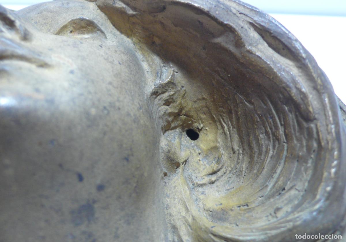 Antig&uuml;edades: FIGURA CABEZA DE MUJER EN BARRO - Foto 5