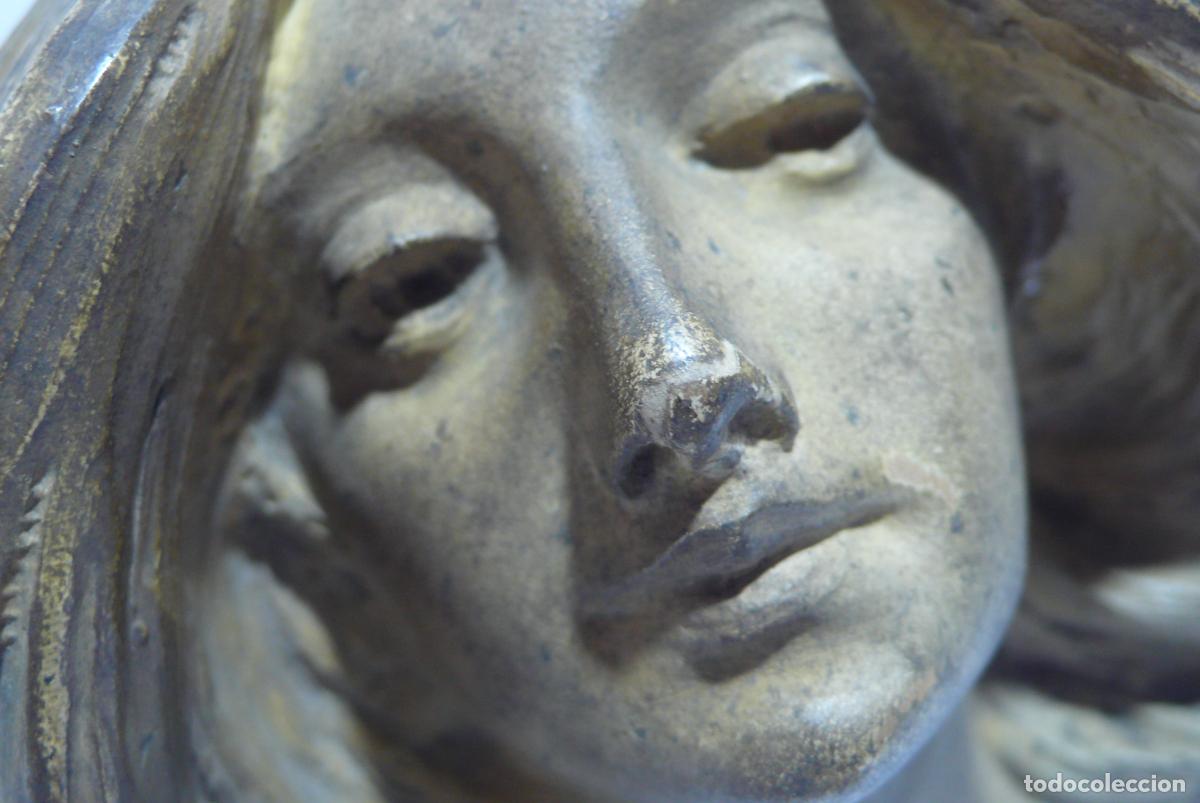 Antig&uuml;edades: FIGURA CABEZA DE MUJER EN BARRO - Foto 6