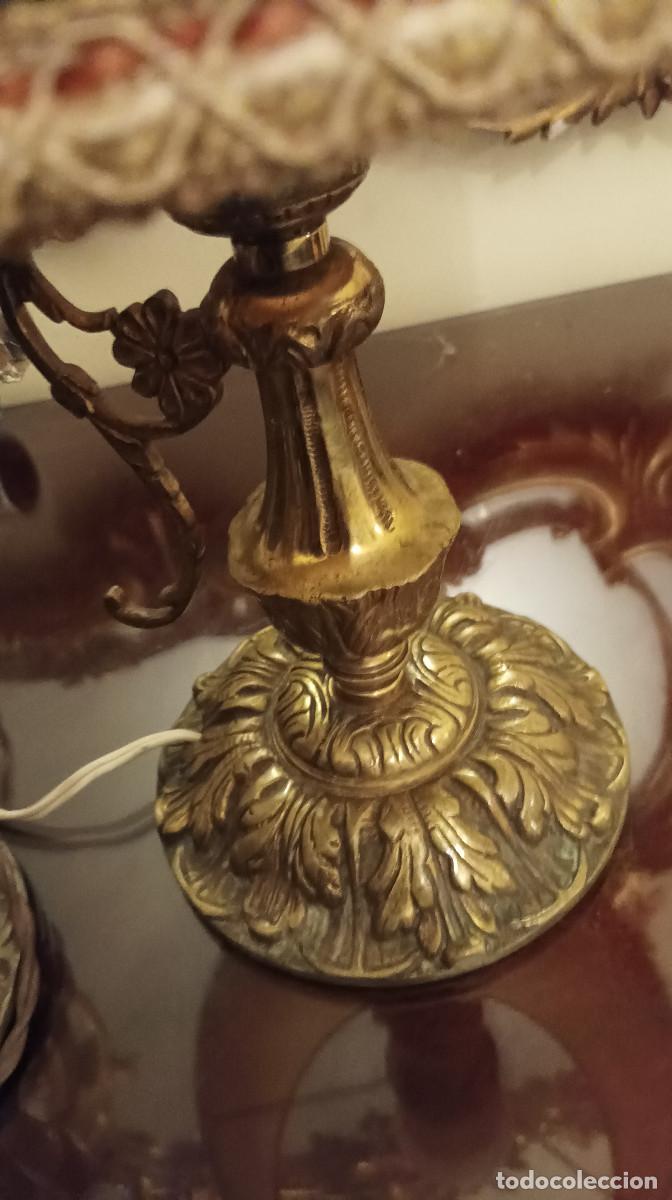 Antig&uuml;edades: lamparitas bronce mesilla de noche - Foto 4