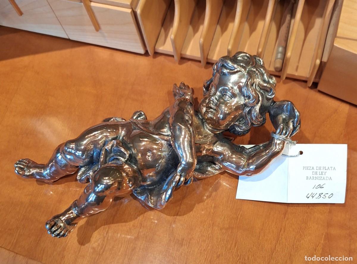 Antig&uuml;edades: Angel de plata de ley barnizada - Foto 3