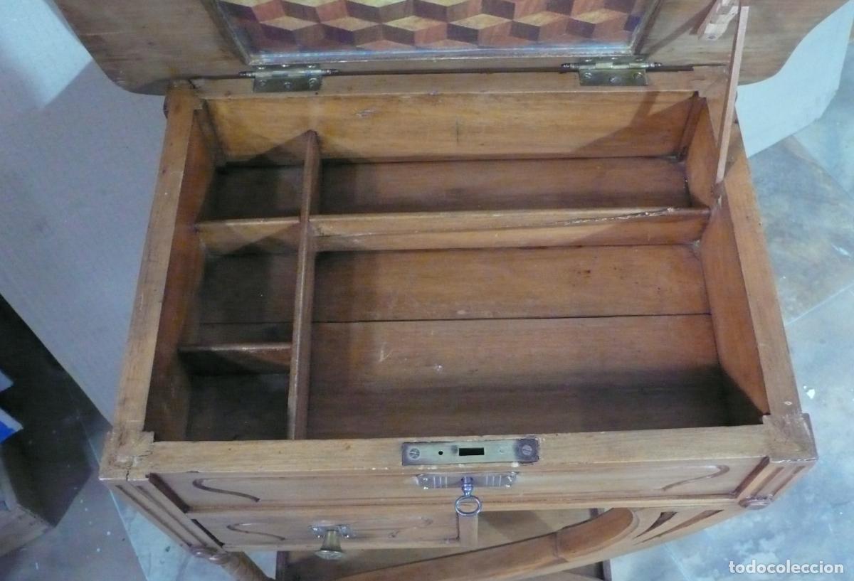 Antig&uuml;edades: mueble costurero de madera - Foto 4