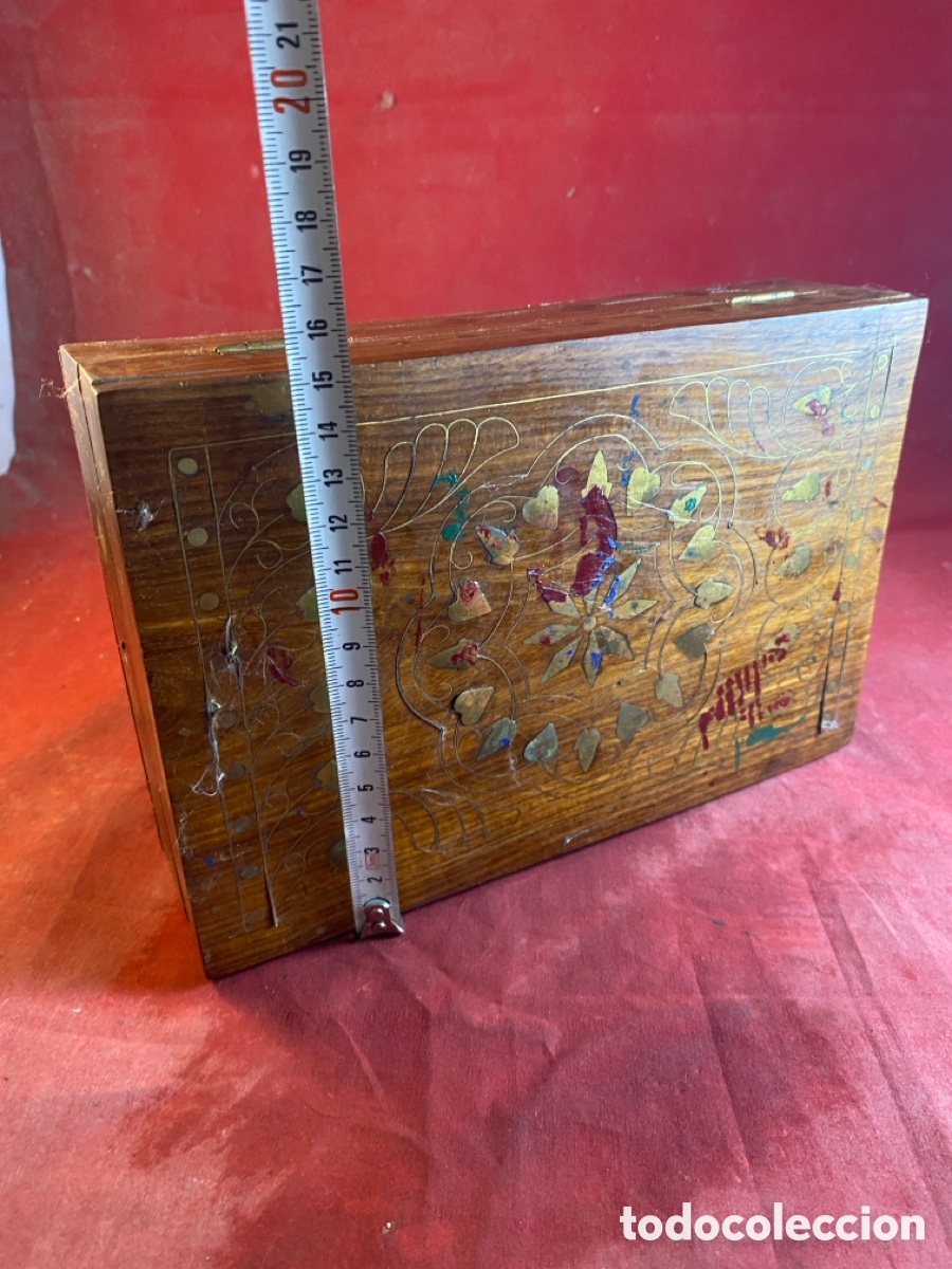 Antig&uuml;edades: Caja madera - Foto 4